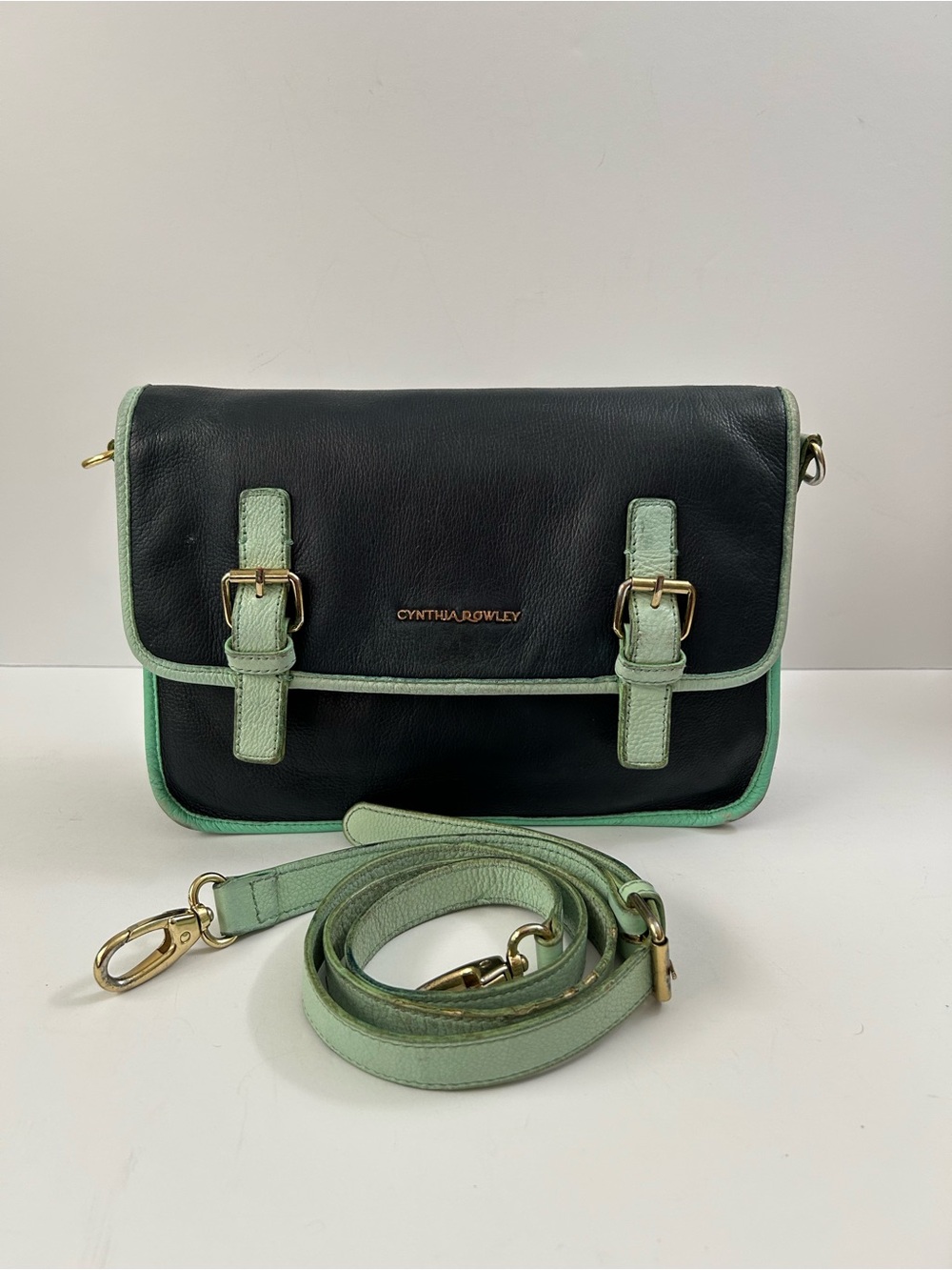 Cynthia Rowley - Leather Messenger Bag. Project Bag! - Picture 2 of 16